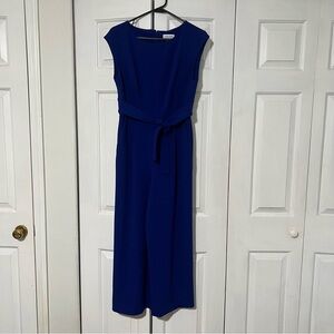 Elegant Blue Sleeveless Jumpsuit